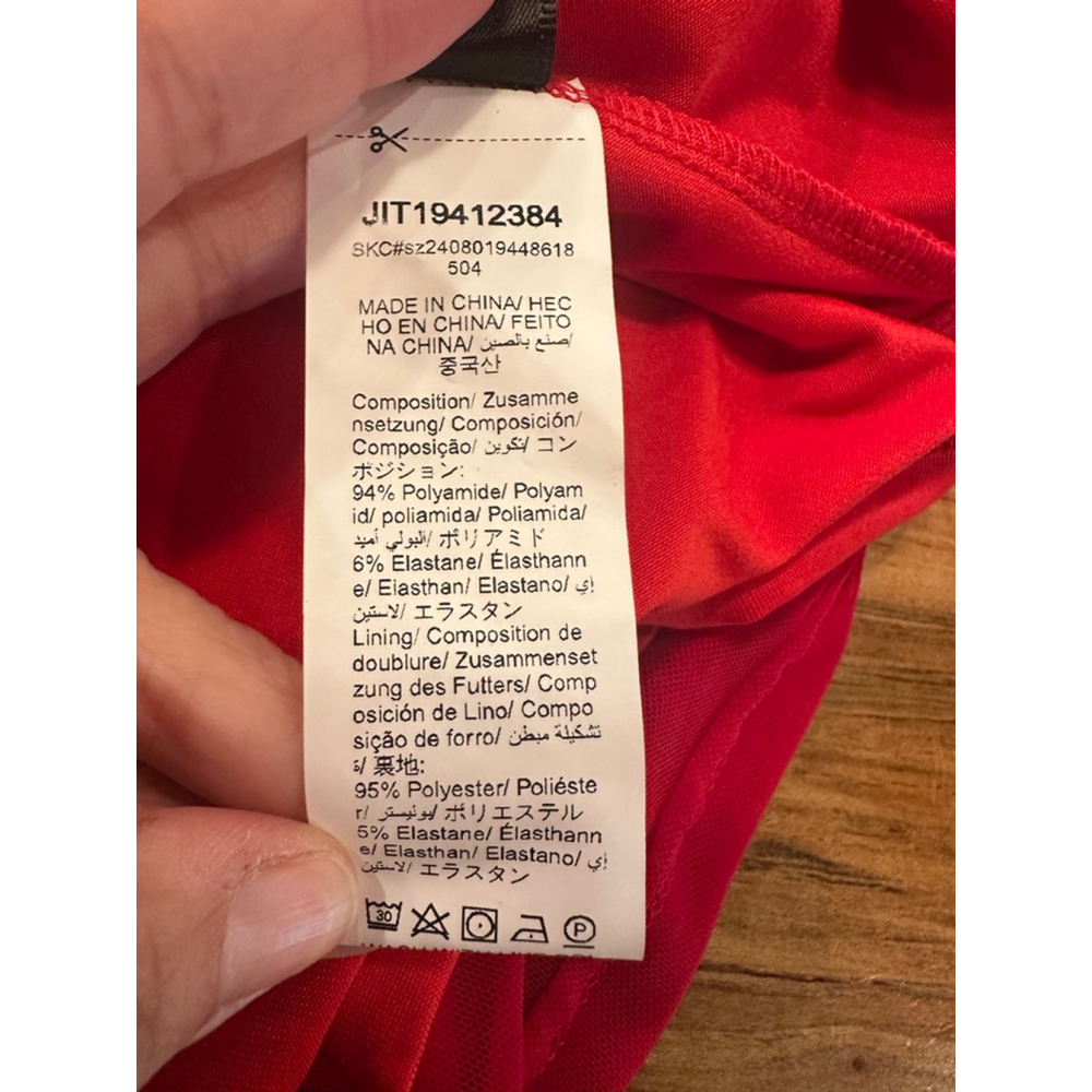 SHEIN Red Ruffle Long Sleeve Mesh Maxi Dress Size 6 - Picture 12 of 16